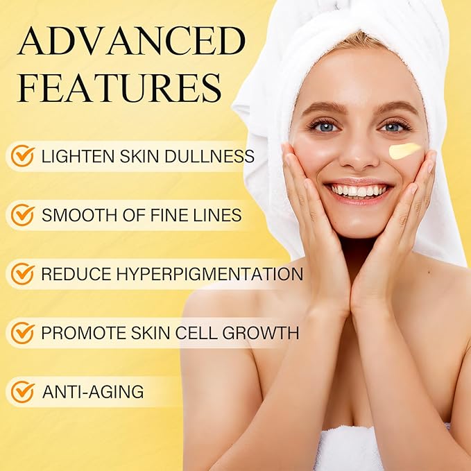 Vitamin C Face Moisturizer, Turmeric Vitamin C Face Cream, Anti-aging Hydration Skin Firming & Brightening Cream for Dark Spots, Wrinkles, Uneven Skin Tone, Vitamin C Lotion for Instant Glow, 1.76 OZ