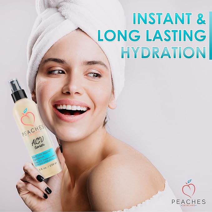 Vegan Facial Toner with Citrus Extracts – Gently Exfoliates and Targets Acne and Blemishes – Apple Cider Vinegar Face Toner (8 oz)