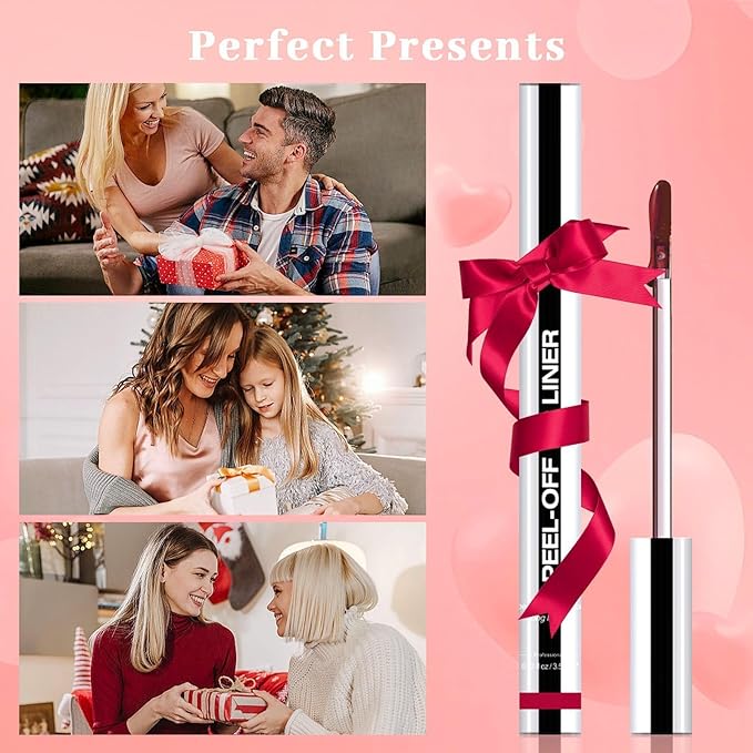 Peel Off Lip Liner Stain - Long Lasting Natural Lip Stain Transfer-proof Lip Liner, Moisturizing Waterproof Lip Gloss Stain, Highly Pigmented Color for All Skin, Ideal Gifts for Women (Mauve)