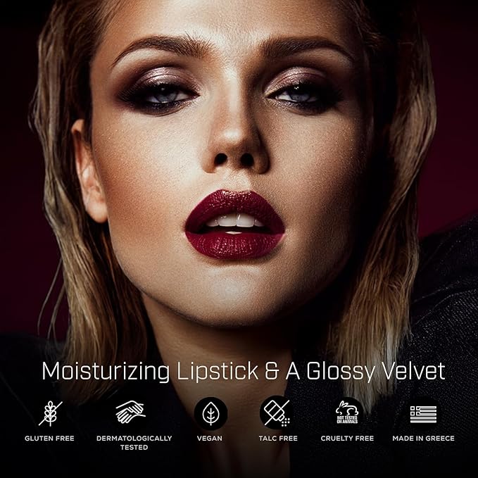 Radiant Professional Advanced Care Lipstick - Ultra Nourishing, Moisturizing Long Lasting Matte Lipstick With Vitamin E- UVA UVB Filters - VELVET (26 CHERRY)