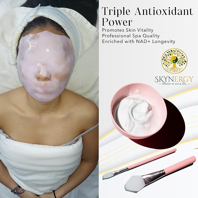 NAD+Longevity Jelly Face Mask | HydroGlo Jelly Mask for Skin Hydration | Radiance and Reduced Pigmentation | Vajafacial Jelly Mask | 12 Applications (30 Fl Oz)