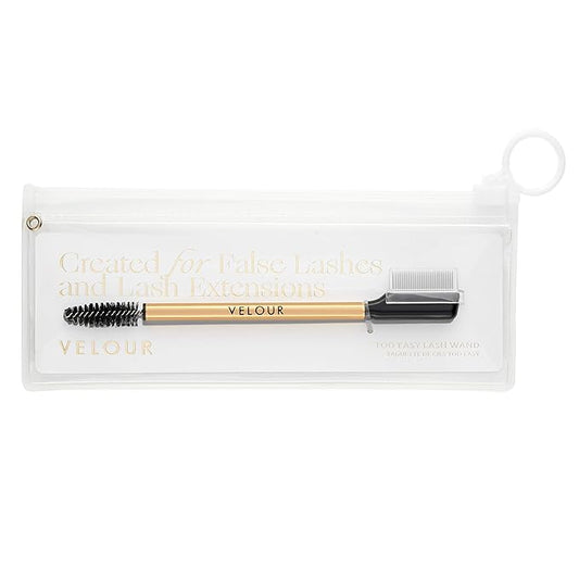 Velour Too Clean Lash Wand, 2 in 1 Eyelash Cleansing Brush for False Lashes and Eyelash Extensions, Brow and Lash Brush