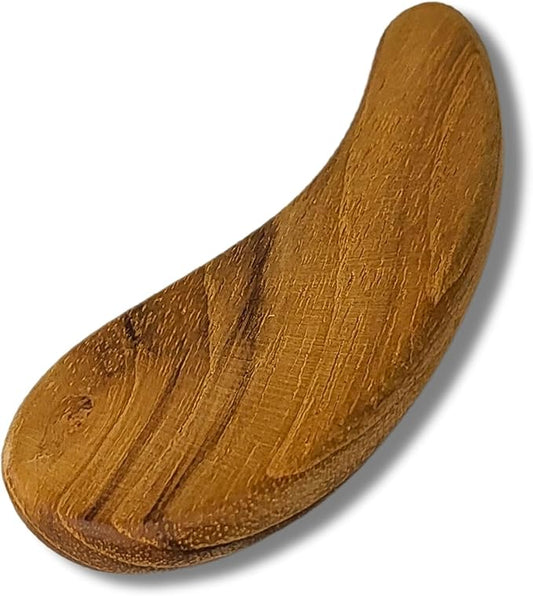 Teak Wood Gua Sha Facial Tool for Face and Body Massage, Anti-Aging Reduce Puffiness Wrinkles Shape Jawline Skincare Routine Treatment, Wooden Gua Sha Massager with Travel Pouch for Gift Set