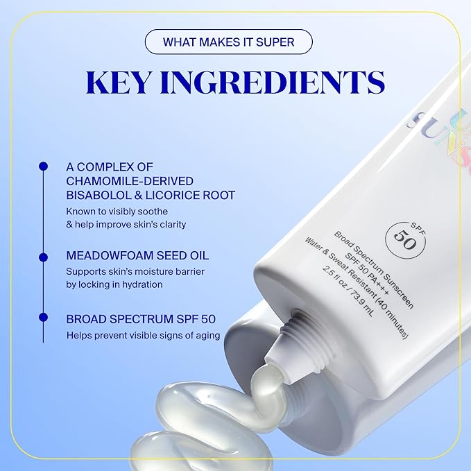 Supergoop! Unseen Clear Face Sunscreen - SPF 50 - Invisible + Broad Spectrum + Makeup-Gripping Primer - Weightless, Scentless, Oil Free - For All Skin Types & Tones - 0.68 fl oz