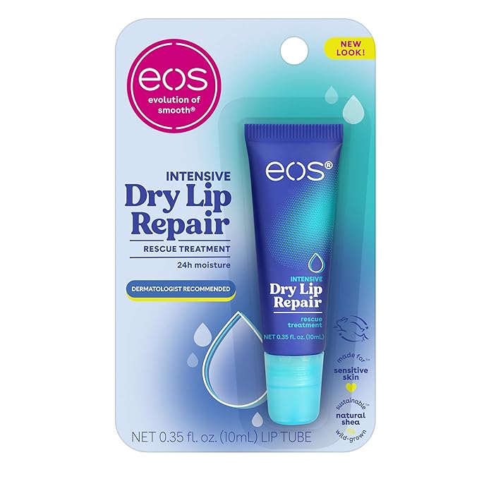 eos The Hero Lip Repair, Extra Dry Lip Treatment, 24HR Moisture, Overnight Lip Treatment, Natural Strawberry Extract, 0.35 fl oz