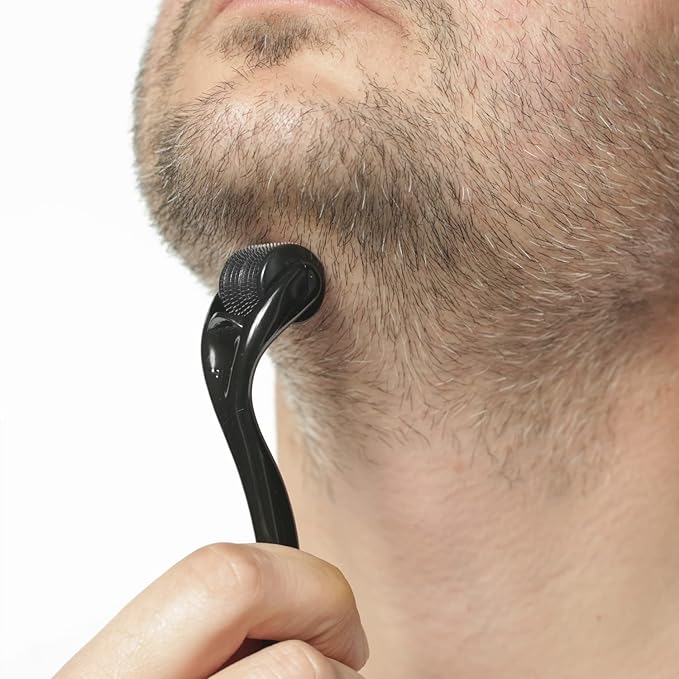 ROSELYNBOUTIQUE Derma Roller for Hair Beard Facial Skin Face 540 Titanium Microneedle - At-Home Beauty Instrument - Holiday Gift for Men Women