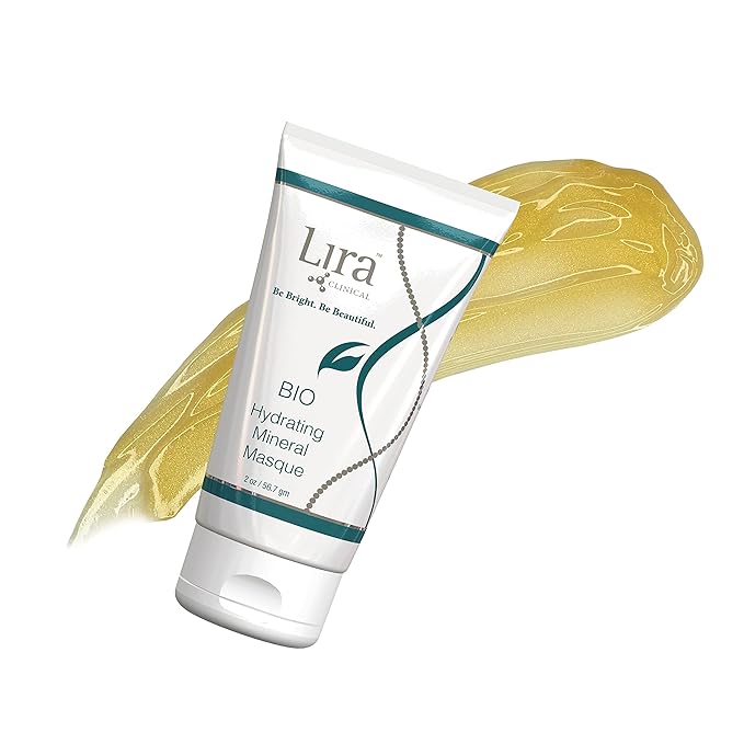 Lira Clinical BIO Hydrating Mineral Masque - Intense Nourishing Mineral Facial Mask with Hyaluronic Acid, Vitamin C & Green Tea - Anti-acne, Anti-Aging For All Skin Types - 2 fl oz