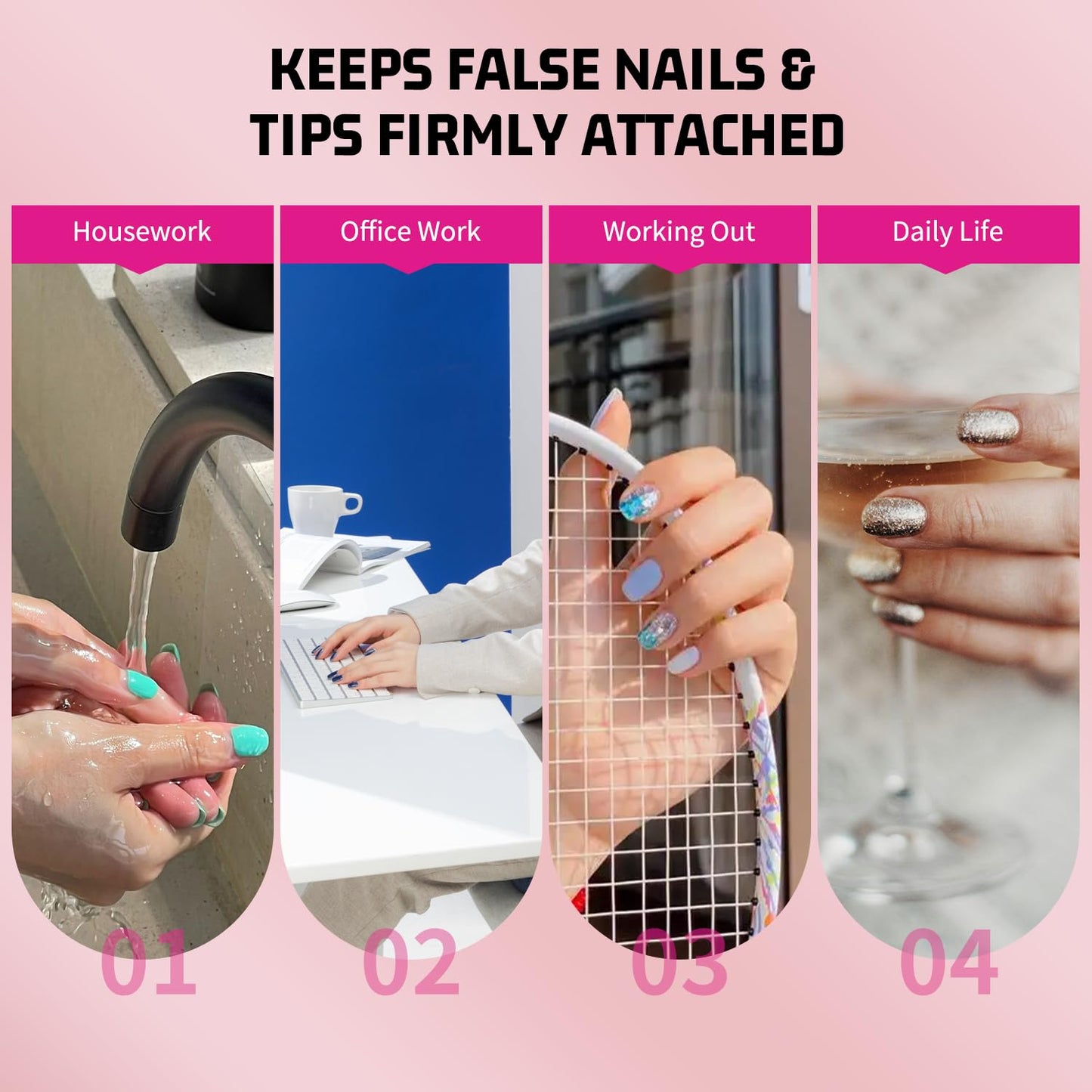 15g Semi Solid Nail Glue with 15g Remover for Press On Nails Tips Gel Nail Glue No Need for UV Lamp Quick Drying a Long Lasting Fake Acrylic Nail