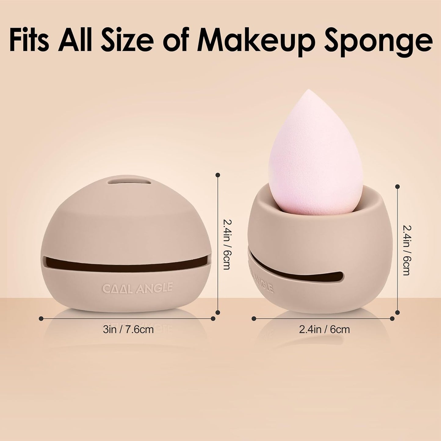 Makeup Sponge Holder Silicone Beauty Sponge Holder Makeup Blender Case for Travel 2 in 1 Stand Storage For Quick Drying White