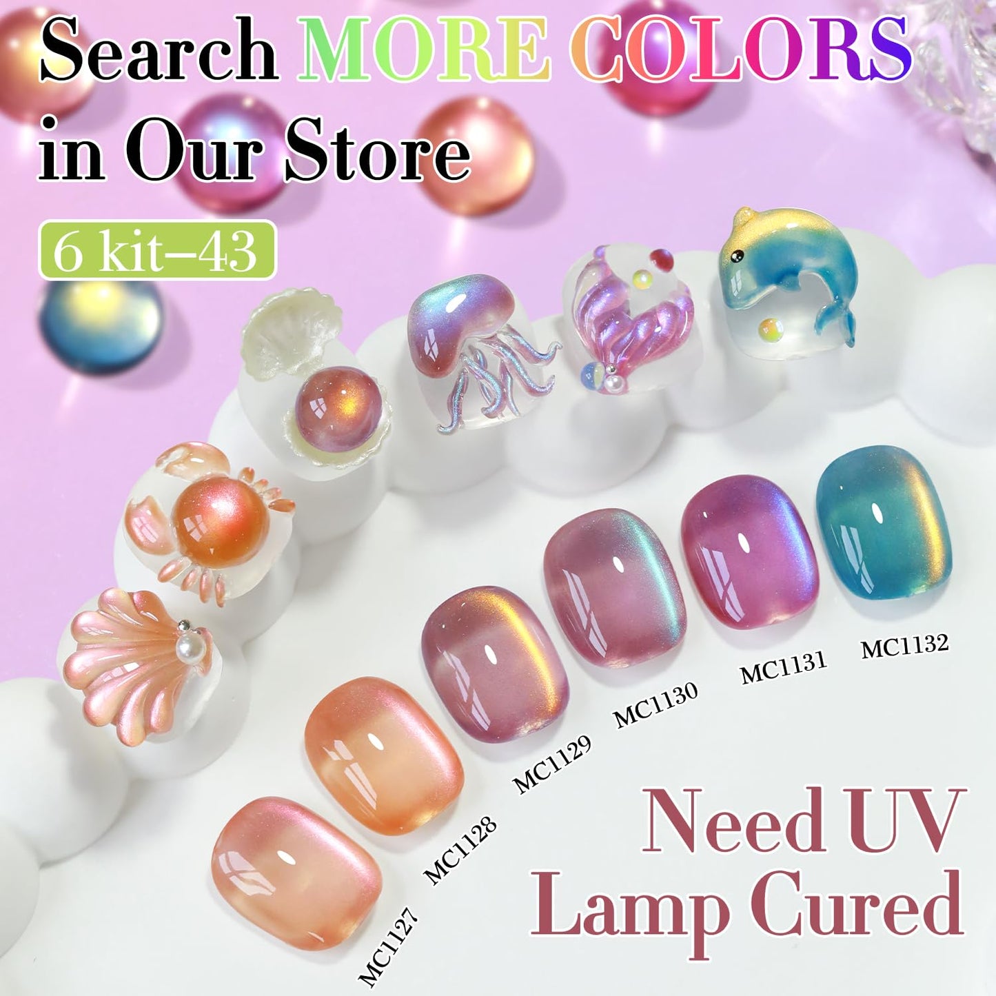 Double Rhythm 15ML Ice Glass Cat Eye Gel Polish with Magnet Holographic Glitter Shimmer Translucent Sheer Color Salon Soak Off Magnetic Nail at Home (Golden Violet-MC1129)