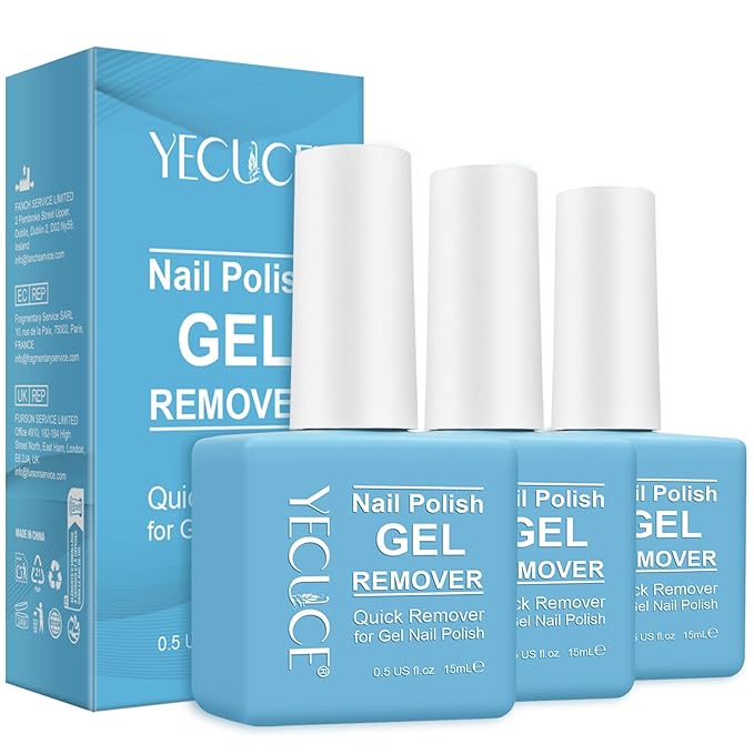 Gel Nail Polish Remover, (3pcs) Gel Polish Remover for Nails, No Need for Foil, Quick & Easy Polish Remover In 3-5 Minutes, No Need Soaking Or Wrapping-15ml