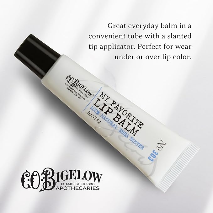 C.O. Bigelow My Favorite Lip Balm Trio, Lip Balm Tubes for Dry Lips, Moisturizing Lip Care with Shea Butter, Bulk Lip Balm 3 Pack, 0.5 oz Each
