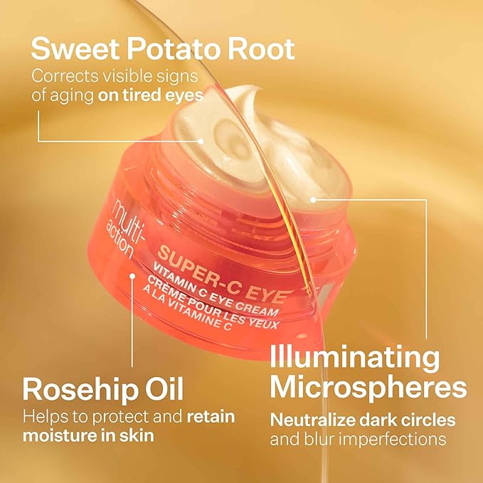 StriVectin Super-C Eye Vitamin C Eye Cream, Brightening and Firming, Boost Skin Dullness with Hyaluronic Acid, 0.51 Oz