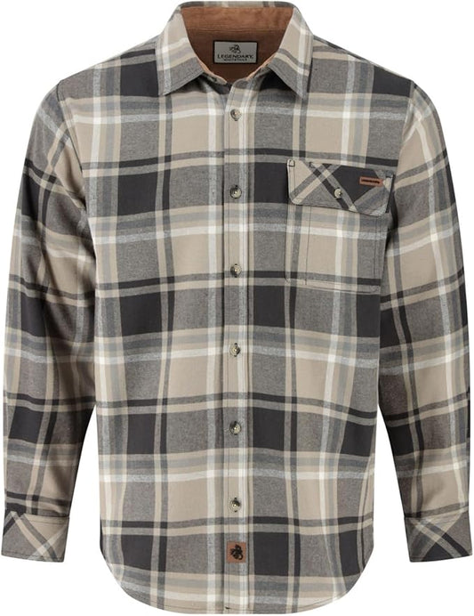 Legendary Whitetails Men's Flannel Shirt Long Sleeve Button Down 100% Cotton