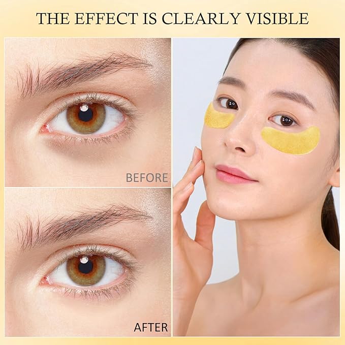 Under Eye Patches for Puffy Eyes and Dark Circles,24 Pcs Collagen Under Eye Mask Skin Care Products,Snail Mucin Eye Patches,Wrinkle Patches