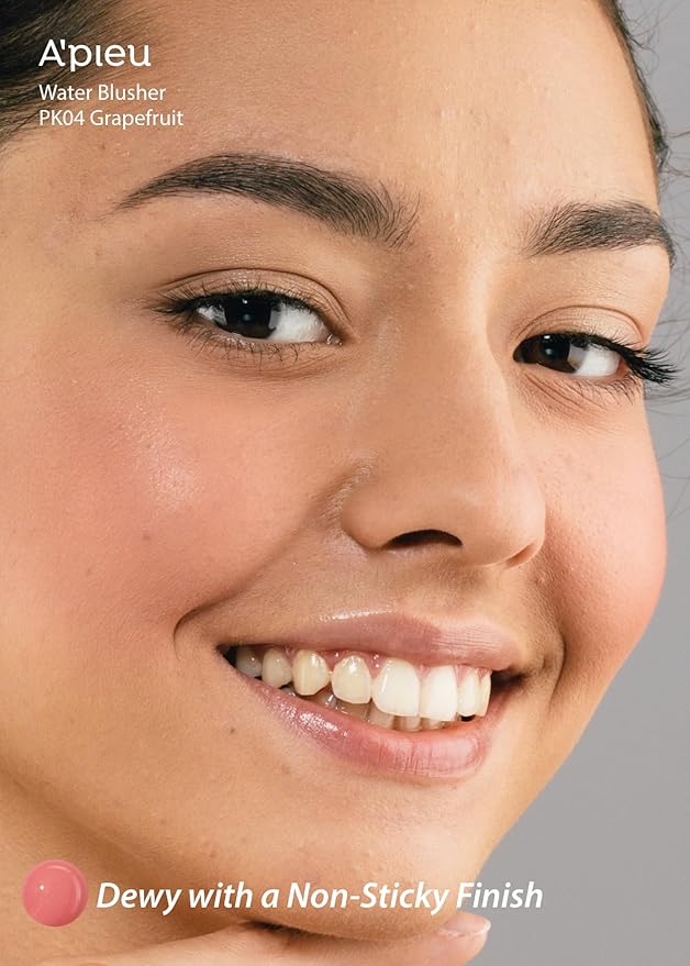 A'PIEU JUICY-PANG WATER BLUSHER (PK04 - Dewey Grapefruit Pearl) Korean Liquid Blush For Cheeks K Beauty Makeup