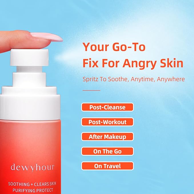 Hypochlorous Acid Spray: Facial Spray Hypochlorous Acid Spray for Face, Soothes Sensitive Skin, Reduces Irritation, Clears Pores, First Aid Relief, 3.38 FL Oz