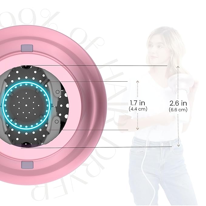 Universal Hair Diffuser “Super Sturdy” 1.7 Inch to 2.6 Inch for Natural Curly and Wavy Hair, Hair Dryer Attachment (Black Matte)