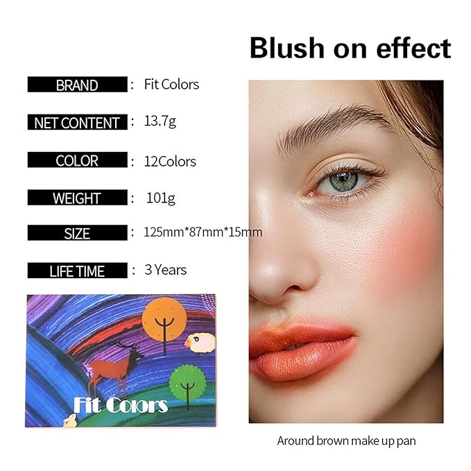 12 Colors Mini Glitter Eyeshadow Makeup Palette, Sexy Purple Shimmer Blush Highly Pigmented, Waterproof&Long Lasting paletas de sombras para de ojos, Quick Create a Flawless Look (03)