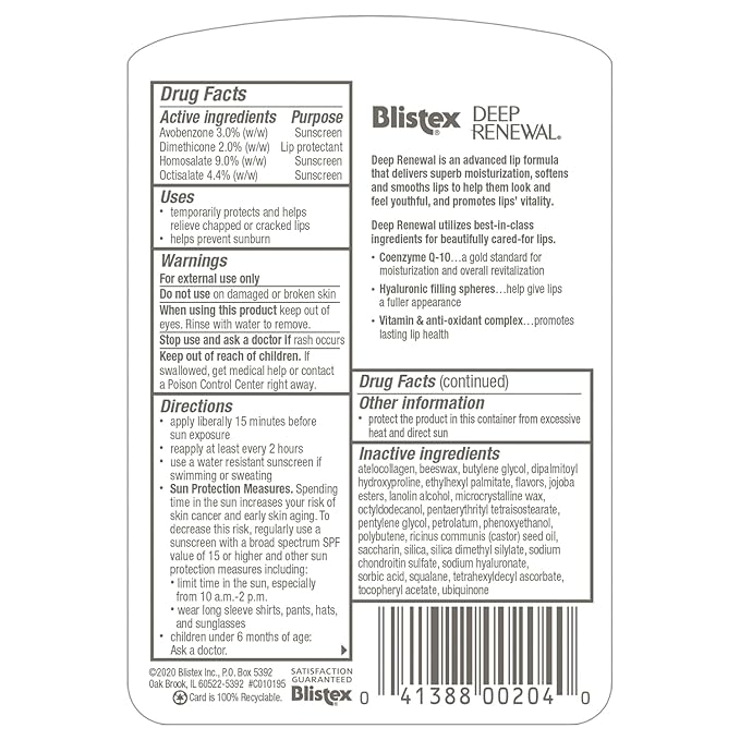 Blistex Deep Renewal, Anti-Aging Treatment (Pack of 2)