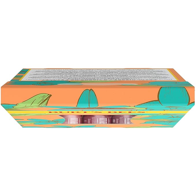 Burt's Bees Lip Balm Spring Gifts, 3 Nourishing Lip Care Shimmers for All Day Glow, Kissable Color Spring Gift Set -Peony, Fig & Rhubarb (Packaging May Vary)