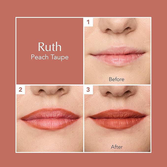 Thrive Causemetics Lip Filler Long-Wearing + Plumping Lip Liner, Shea Butter Hydrating Lip Plumper Retractable Lip Liner Pencil, Built In Sharpener, Vegan & Cruelty Free, Ruth (Peach Taupe)