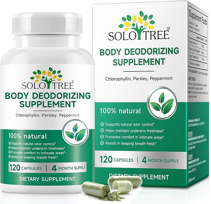 Body Deodorizing Supplement,Chlorophyll Capsules for Body Odor, Fresh Breath,Chlorophyll Capsules Supports Immunity and Digestion,for Men & Women,Vegan(120 Caps)