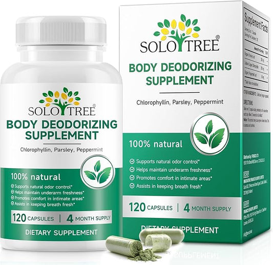 Body Deodorizing Supplement,Chlorophyll Capsules for Body Odor, Fresh Breath,Chlorophyll Capsules Supports Immunity and Digestion,for Men & Women,Vegan(120 Caps)