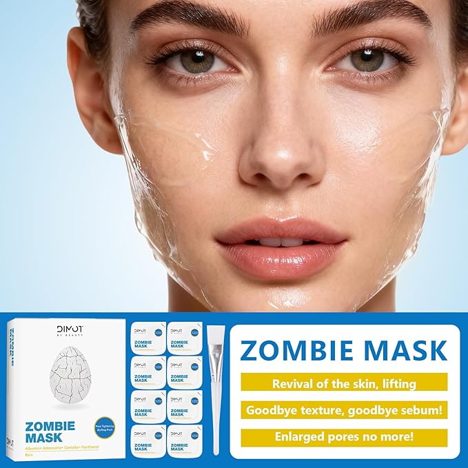 YIKESHU Zombie Facial Mask 8 Pack, Zombie Pack Face Mask, Hoygi Zombie Pore Cleansing Mask for Pore Tightening & Lifting Deep Cleansing