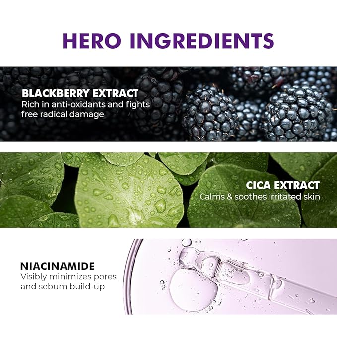 Conscious Chemist® Niacinamide Face Wash | 100ml | Pore Refining & Brightening Cleanser for Men & Women | With Blueberry & Açaí Berry Extracts | All Skin Types | Gentle & Cruelty-Free – Berry Bright