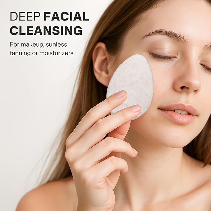 Yiclick 6 Packs Exfoliating Facial Sponge - Daily Cleansing Face Scrubber Exfoliator, Makeup Blackhead Remover Tools, Face Scrub Brush, Reusable Exfoliating Pads for Women