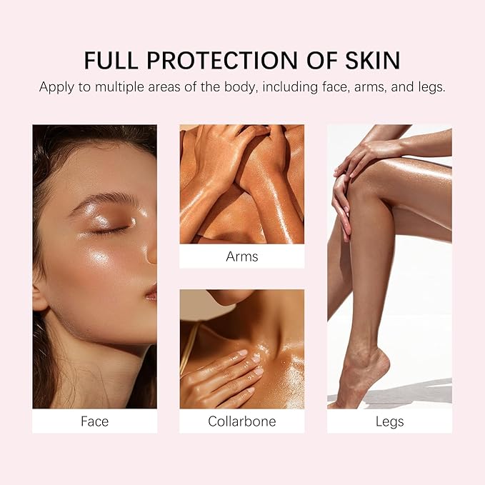 SPF Setting Spray for Face & Body - Sheer Sunscreen Mist SPF 50, Makeup-Friendly Setting Mist with Hydrating Glow, Reef-Safe & Non-Greasy for Beach, Wedding, Daily Wear (1)