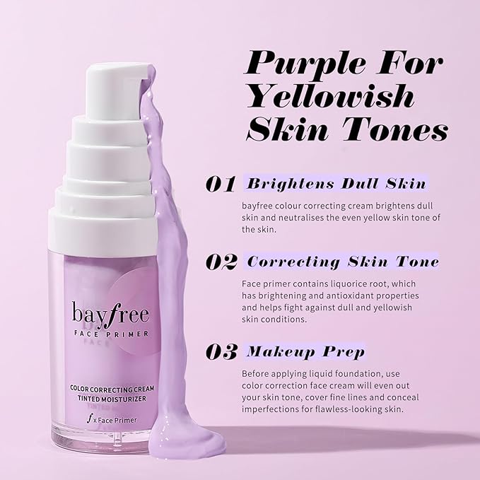 Color Correcting Cream Tinted Moisturizer, Makeup Primer for A Brightening Complexion, Formulated with Centella Asiatica and Vitamin E