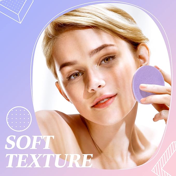 Gerrii 960 Pcs Compressed Facial Sponges Bulk, Round Face Cleansing Sponge, PVA Facial Exfoliating Pads for Estheticians Women Girls Makeup Removal, Washing Face, Beauty Mask Spa, 4 Colors