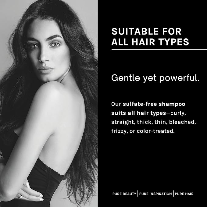 pH PURE HAIR Rejuvenating Hair Growth Shampoo for Thinning & Loss Treatment - Natural Sulfate-Free Shampoo Formula with Licorice & Orange Blossom Extracts - 8.45 oz