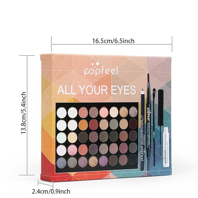 All in One Makeup Kits for Women Girls Holiday Make-up Gift Sets Xmas Essential Bundle Include Eyeshadow Palette Lipstick Blush Concealer Eyeliner Mascara Foundation Brush Eyebrow Pencil