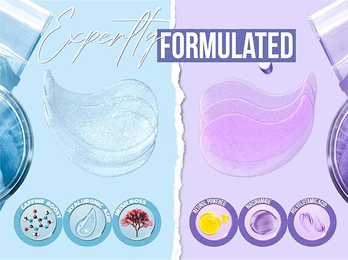 ULTIMATE HYDROGEL EYE MASK 28 Pairs Under Eye Patches, Rejuvenate Eye Area Reduce Dark Circles Puffiness, Tiredness Bags, Gel Pads Brightening, Plumps Fine Lines