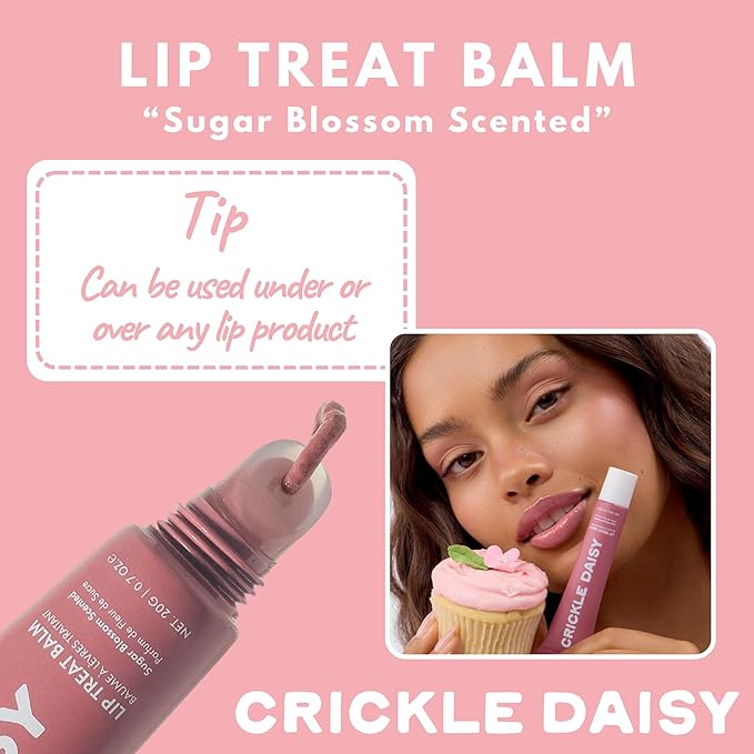 Lip Treat Balm - Hydrating & Nourishing Lip Balm with Avocado, Olive, and Coconut Oils - Softening Lip Moisturizer & Protection for Very Dry Lips - Sugar Blossom Scented, 0.7oz