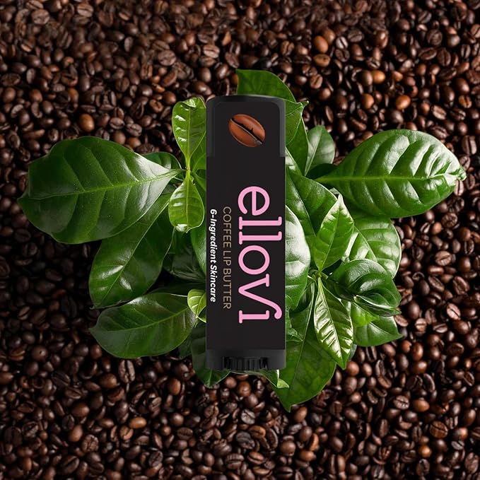 Natural Lip Butter Lip Balm - Coffee - Pure Enough to Eat - Made With Just 6 Vegan Ingredients - Moisturizing Lip Care for All Day Hydration