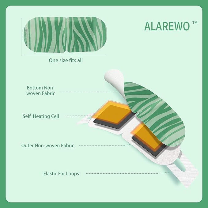 45 Packs Steam Eye Mask Self Heating Moist Eye Compress Disposable SPA Warm Eye Mask for Dry Eyes, Eye Fatigue, Stress Relief, Soothing Headache Travel Trouble Sleeping (Unscented)