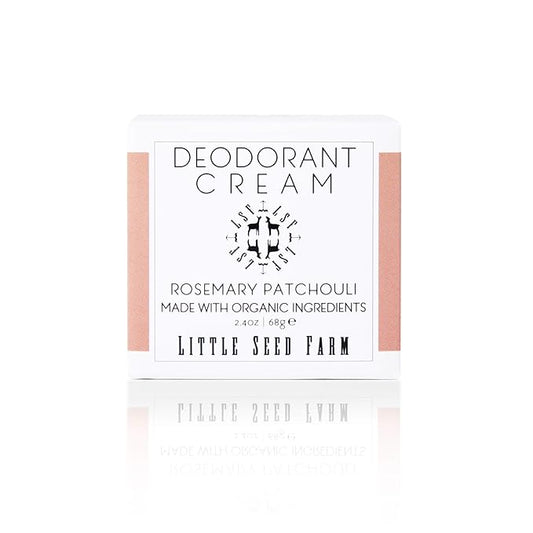 Little Seed Farm All Natural Deodorant Cream, Aluminum Free Deodorant for Women or Men, 2.4 Ounce - Rosemary Patchouli