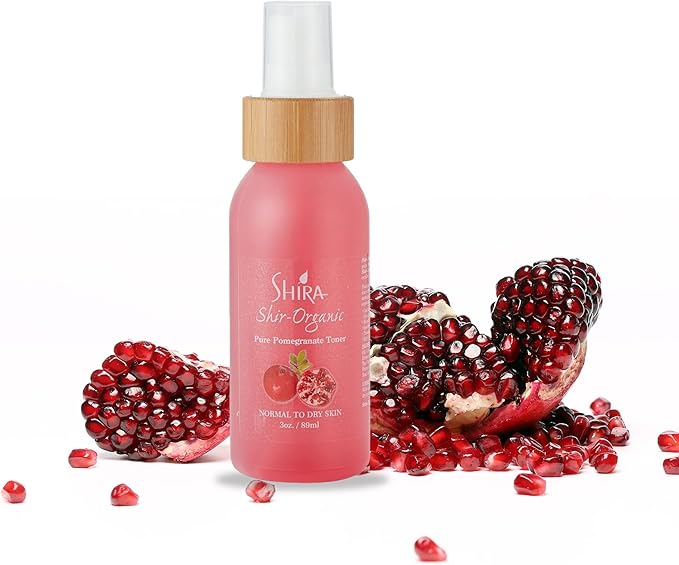 Shir 89ml - Pomegranate Facial Toner & Hydrating Mist - Natural Glow Toner for Women, Organic Brightening Toner for Daily Skincare, Suitable for All Skin Types, Refreshing & Hydrating