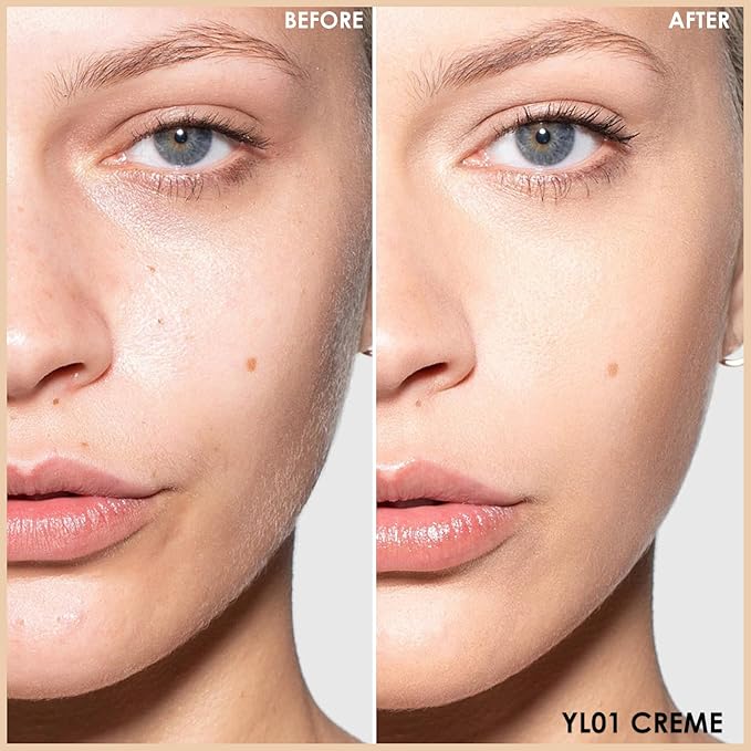 FOCALLURE FIX CORRECTOR Concealer Stick, Full Coverage Concealer Makeup, Color Corrector for Dark Circles, Including Replaceable Applicator, YL01 CREME