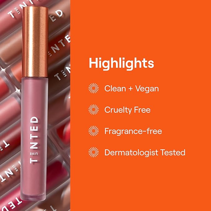 Live Tinted Huelip Liquid Lip Crème - Weightless, Long-Lasting Liquid Lip with Hyaluronic Acid and Jojoba Oil For a Soft, Comfortable, Moisturized Finish - 0.09 fl oz - Rich Chocolate Brown
