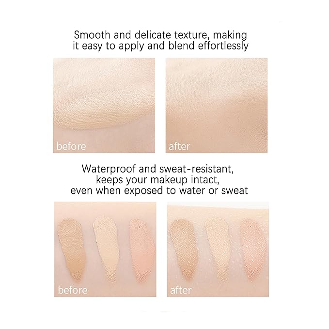 Mallofusa Single Color Face Makeup Concealer Foundation Palette Creamy Moisturizing for Concealing Dark Eye Circle 0.49oz (Dark Beige)