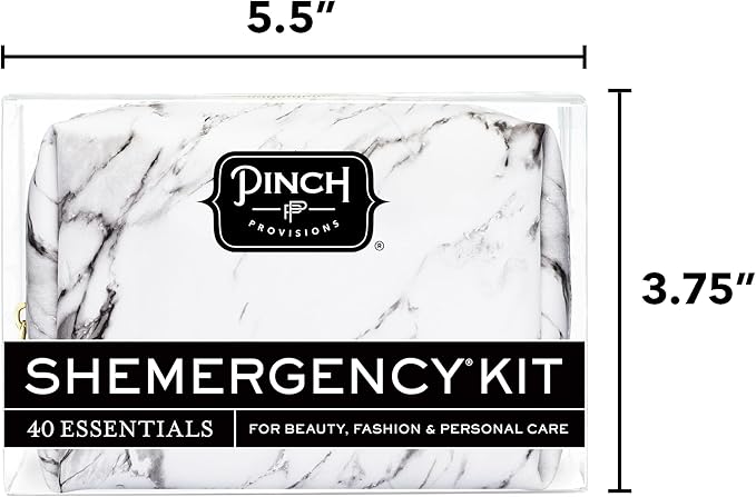 Pinch Provisions Shemergency Kit for Her, 40 Emergency Essential Items, Compact, Multi-Functional Pouch, Gift for Women, Birthday, Bachelorette Parties, and More!