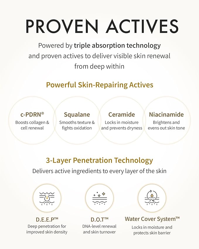 REJURAN® Dual Effect Ampoule, DOT DUAL c-PDRN® [Larger Size] - Salmon DNA Face Serum for Deep Rejuvenation, Wrinkle Care, Skin Elasticity with Visible Anti-Aging Results. Korean Skincare (1.69 fl oz)