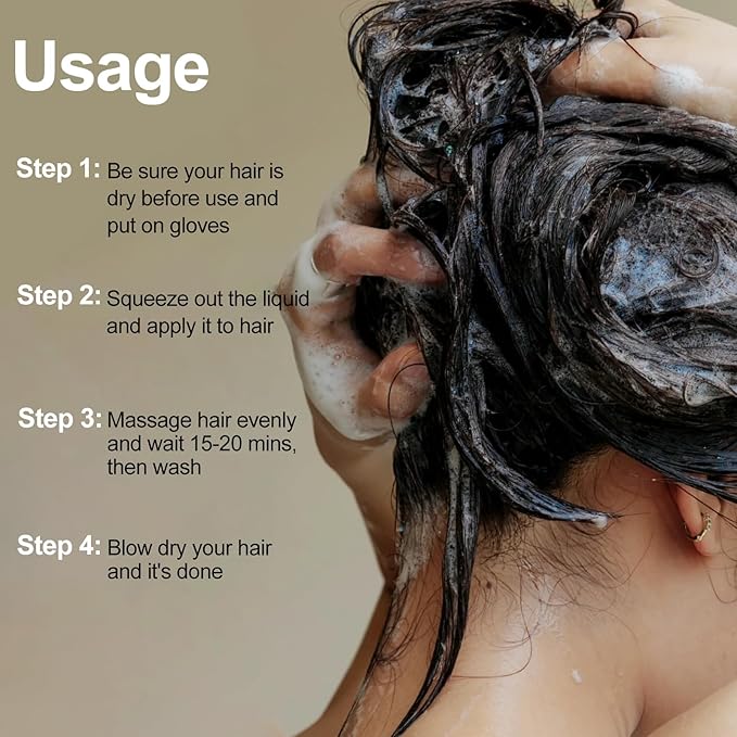 Cherry Brown Hair Dye, Hair Dye Shampoo for Men and Women, Hair Color Shampoo For Home Use, Shampoo Para Canas, Hair Dye Shampoo 3 in 1, 16.9 Fl Oz (Cherry Brown)