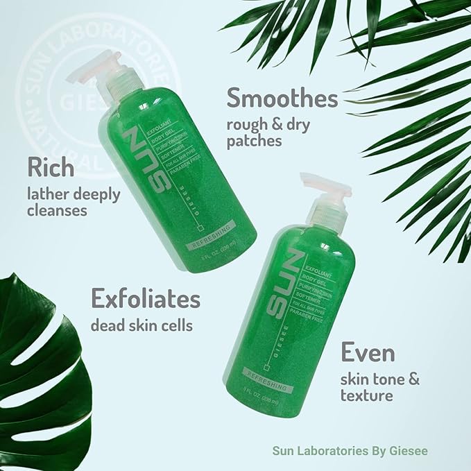 Sun Labs Self-Tanning Lotion, Exfoliator, and Extender for a Golden Glow - Very Dark - 3-Pack 8 oz. Bottles