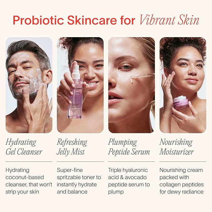 Solawave Refreshing Jelly Mist Toner with Gotu Kola, Prebiotics, Probiotics, Hydrating Pro Vitamin B5 for All Skin Types (3.4 OZ)